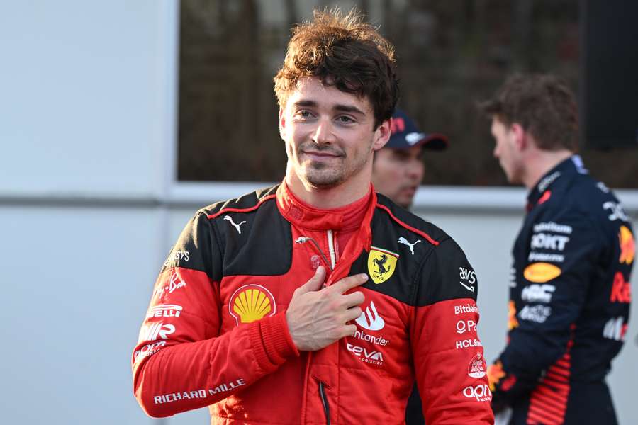 Leclerc was pleased with his win in qualifying