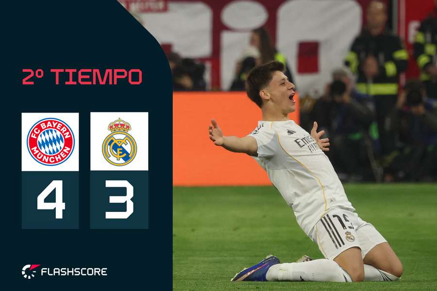 Arda Güler celebra su segundo gol Arda Güler celebra su segundo gol