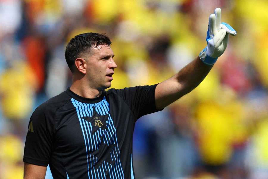 Martinez in action for Argentina 