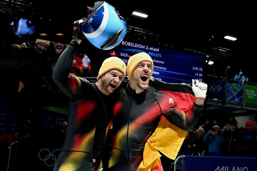 Johannes Lochner (l.) und Georg Fleischhauer haben sich den Traum von Olympia-Gold erfüllt.