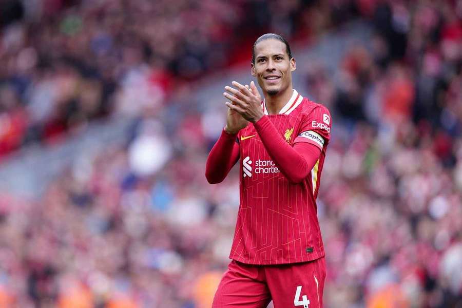 Van Dijk is set to captain Liverpool to the Premier League title