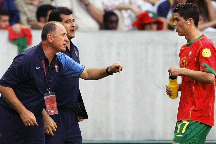 Scolari com Cristiano Ronaldo Scolari com Cristiano Ronaldo