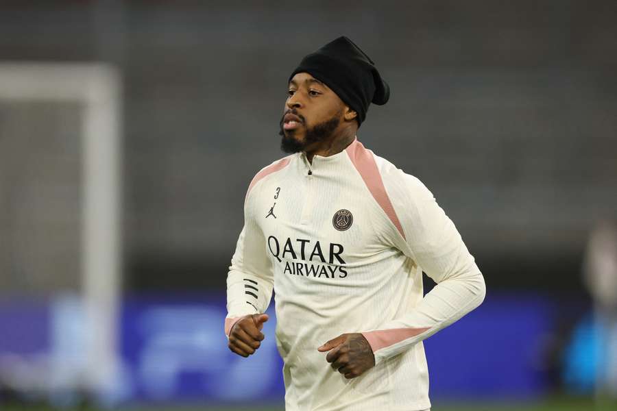 Presnel Kimpembe à l'entraînement.