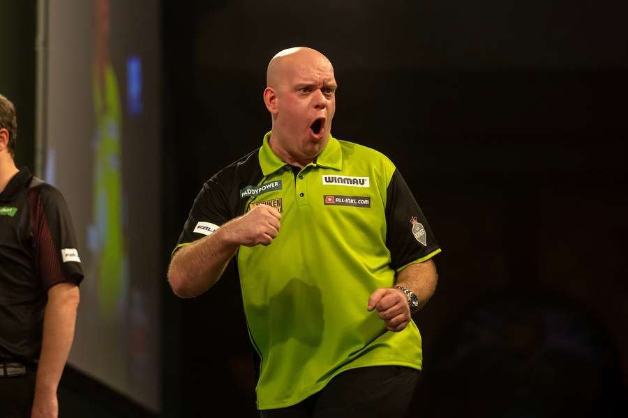 Michael van Gerwen of the Netherlands