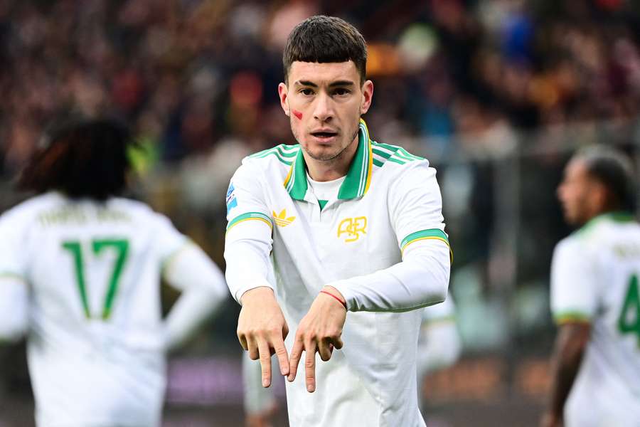 Matías Soulé tras el gol del 0-1