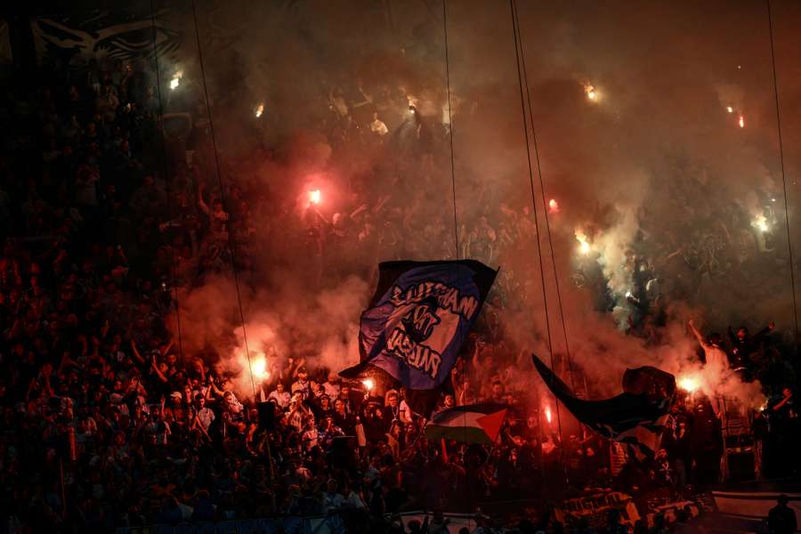 Les supporters de l'OM lors du Classique.