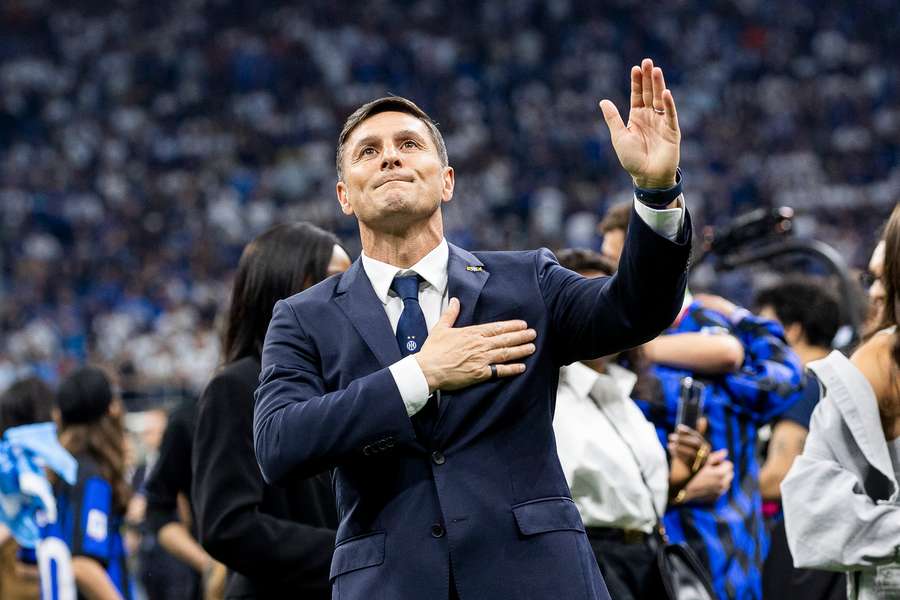 Javier Zanetti a San Siro dopo Inter-Lazio