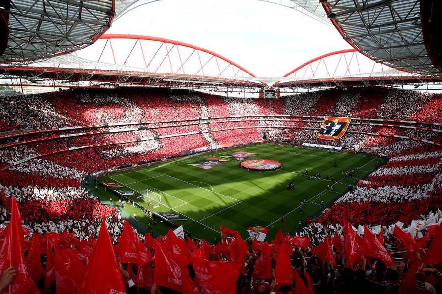 Estádio da Luz nas celebrações do 37.º campeonato