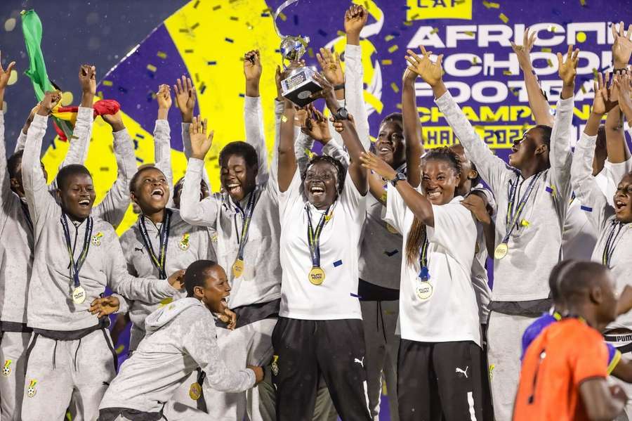 Ghana's youth side celebrate their win