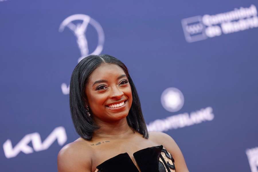 Simone Biles nos Prémios Laureus em Madrid