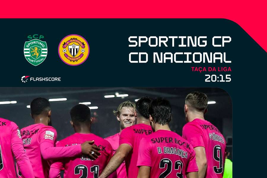 Sporting recebe Nacional na Taça da Liga