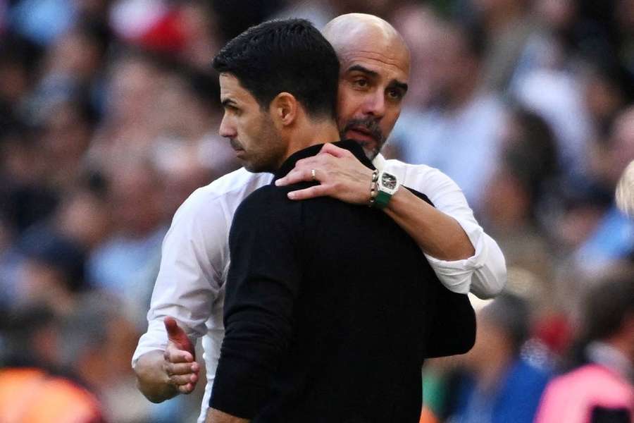 Guardiola e Mikel Arteta já trabalharam juntos