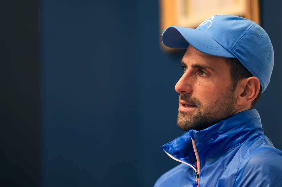 Novak Djokovic en conférence de presse ce dimanche.