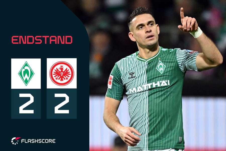 Auch ein Treffer vom Ex-Adler Rafael Borre reichte für den SV Werder nicht für den Sieg über Eintracht Frankfurt.