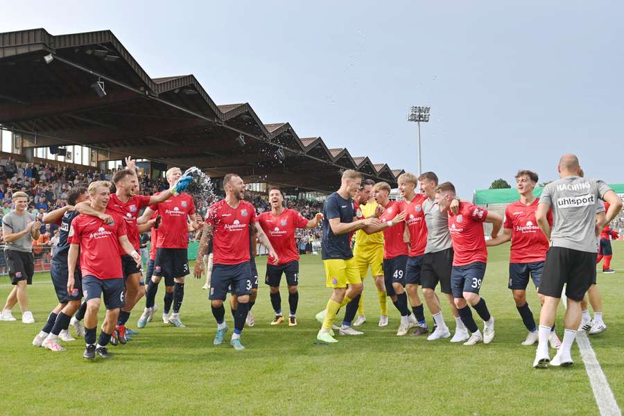 Im Sportpark setzte sich Unterhaching 2023 im DFB-Pokal gegen den FC Augsburg durch.