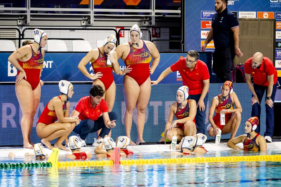 Las jugadoras de la selección española femenina de waterpolo