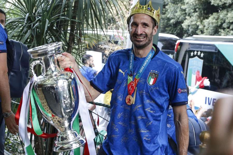 Giorgio Chiellini captained Italy to Euro 2020 glory