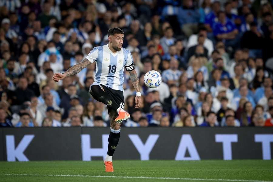 Nicolas Otamendi podczas meczu Argentyna - Brazylia na Estadio Monumental, 25 marca 2025 r.