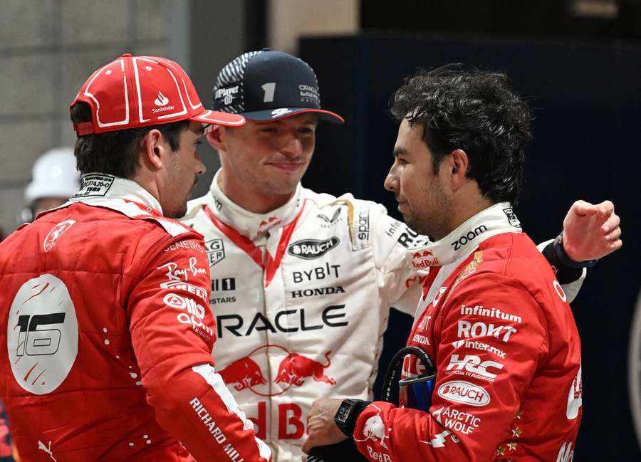 Verstappen cu Leclerc și Perez