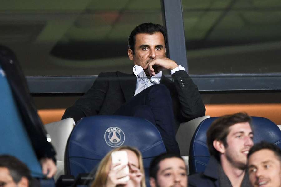 Emir Tamim ben Hamad Al Thani attends a PSG match Emir Tamim ben Hamad Al Thani attends a PSG match