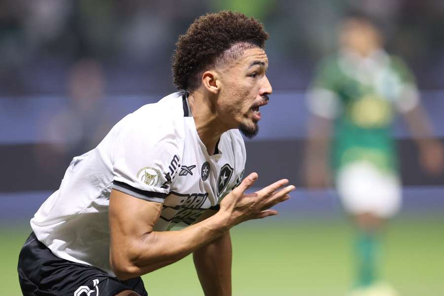 Adryelson comemora terceiro gol do Botafogo sobre o Palmeiras 