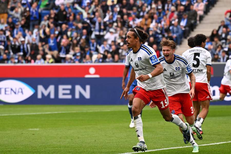 Yussuf Poulsen scores opening goal as HSV defeat Hoffenheim in Bundesliga drama