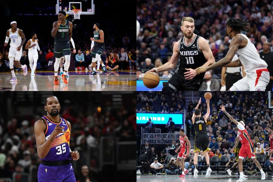 Los Lakers y los Celtics caen y continúa la racha de Denver, New York, Sacramento y Phoenix