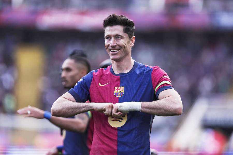 Robert Lewandowski es actualmente el máximo goleador de LaLiga EA Sports con 18 tantos.
