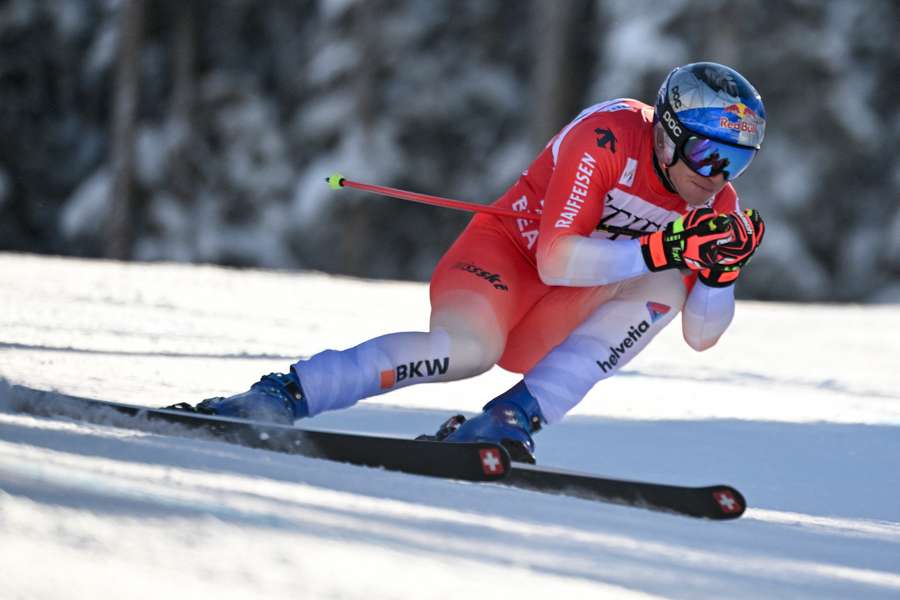 Marco Odermatt of Switzerland competes during the men's downhill at Beaver Creek