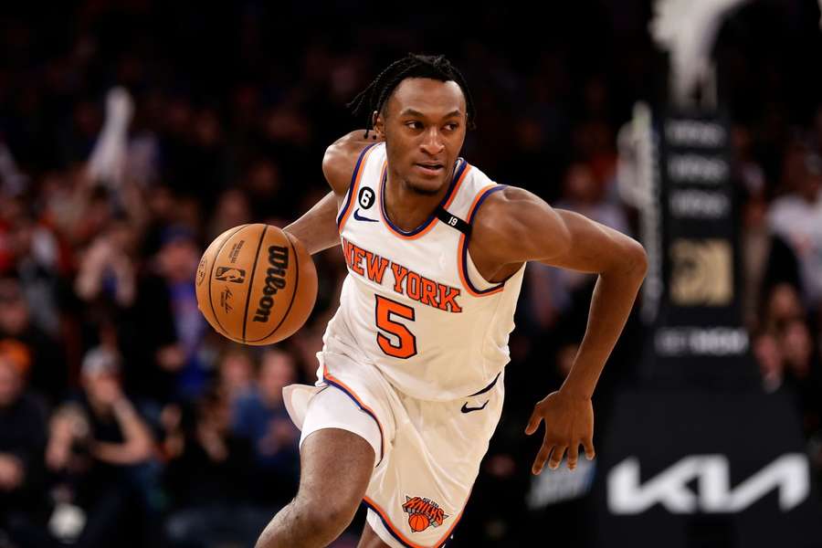 Immanuel Quickley z New York Knicks byl nejlepším střelcem večera.