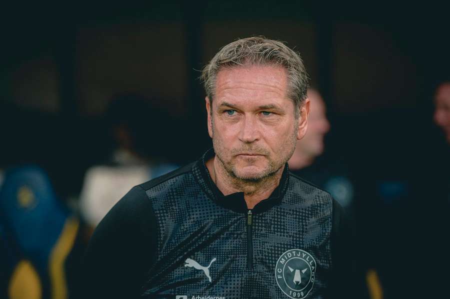 Thomas Thomasberg podczas ostatniego meczu w roli trenera Midtjylland