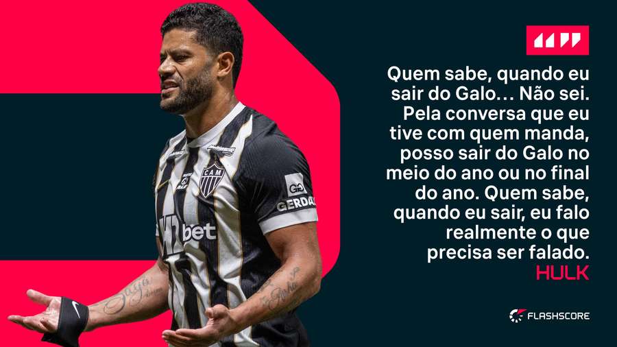 A fala de Hulk sobre a possibilidade de deixar o Atlético-MG no meio do ano