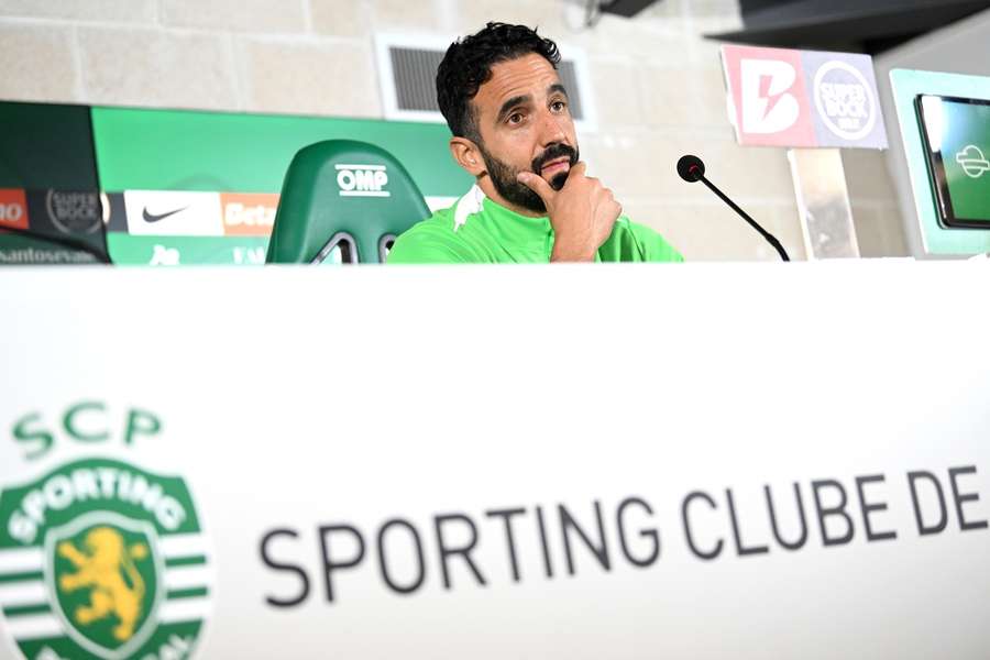 Ruben Amorim during a press conference