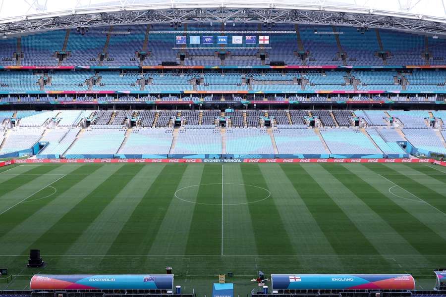 O estádio olímpico de Sydney pronto para receber mais de 75 mil espectadores