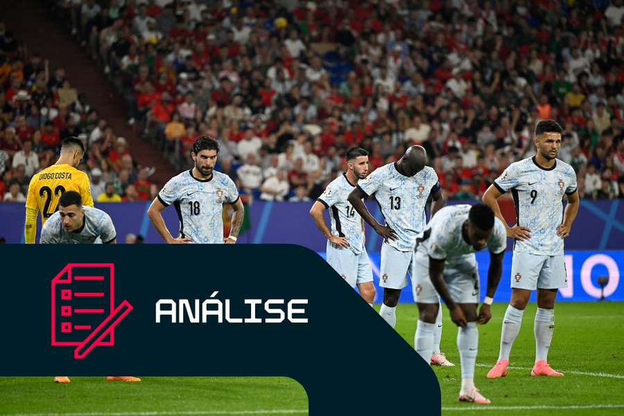 O desalento dos jogadores portugueses no jogo com a Geórgia
