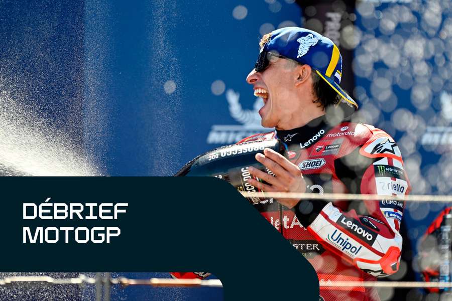 Marc Marquez célébrant ce week-end. Marc Marquez célébrant ce week-end.