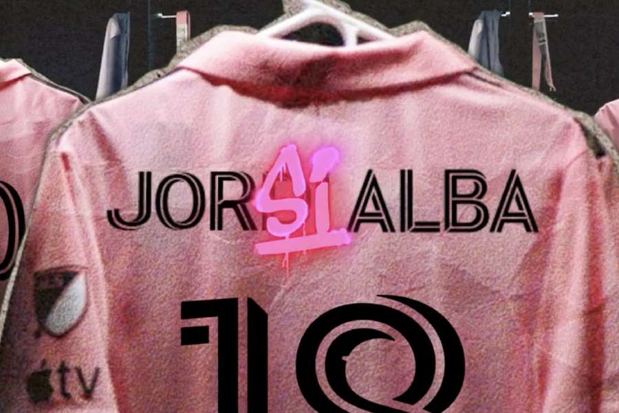 Jordi Alba, con la camiseta que lucirá en Miami