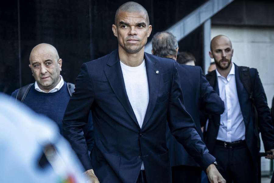 Pepe durante volta a Portugal depois da Eurocopa