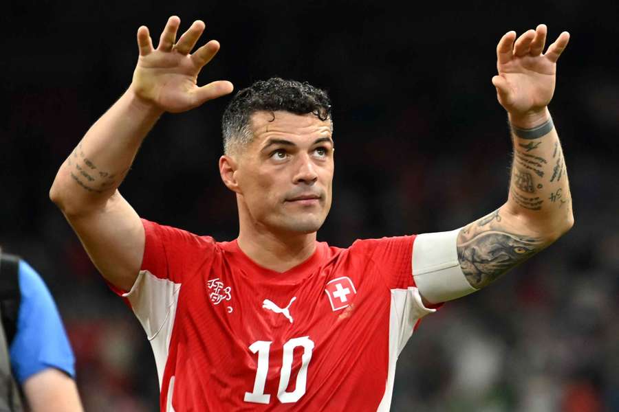 Switzerland's Granit Xhaka reacts Switzerland's Granit Xhaka reacts