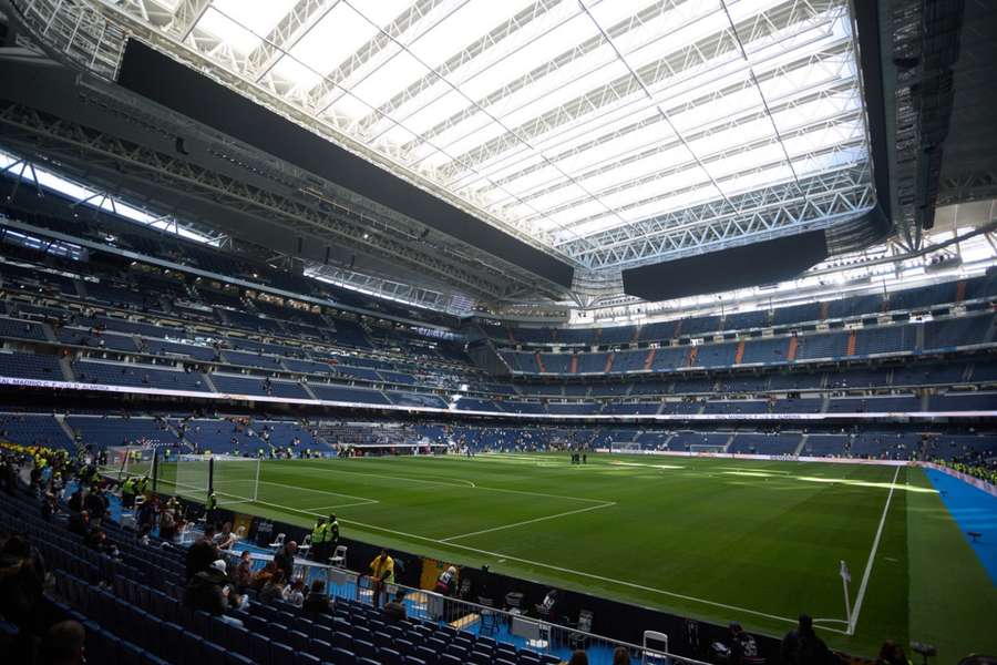Uma vista do Santiago Bernabéu