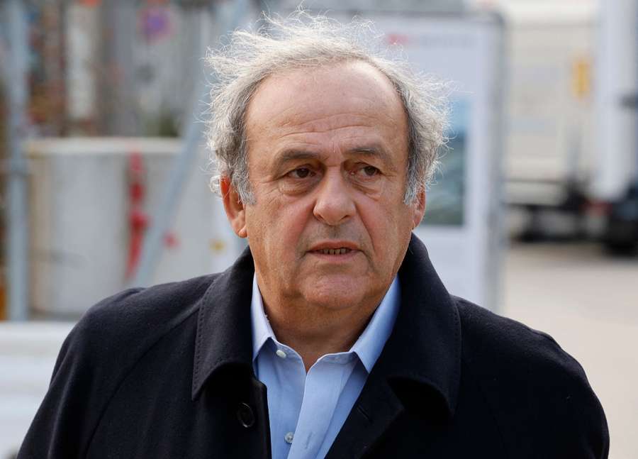 Former UEFA President Michel Platini arrives at the tribunal for the verdict on corruption charges against him in Muttenz