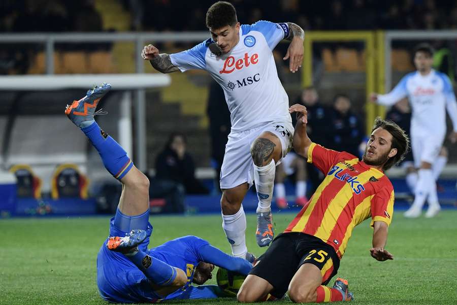 Lecce stay eight points above the relegation zone in 16th while Napoli take another step towards a historic Scudetto