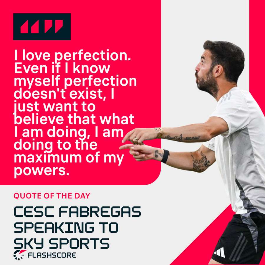 Cesc Fabregas speaking to Sky Sports during an interview last season