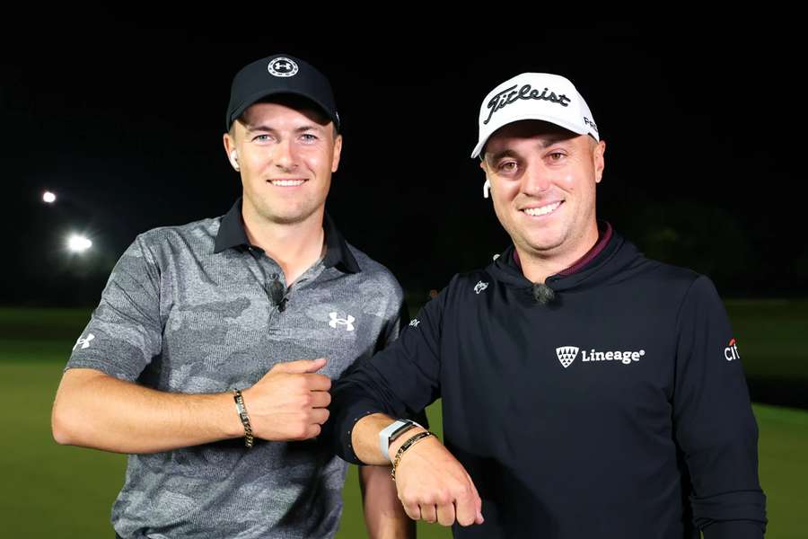 Spieth and Thomas celebrate their victory