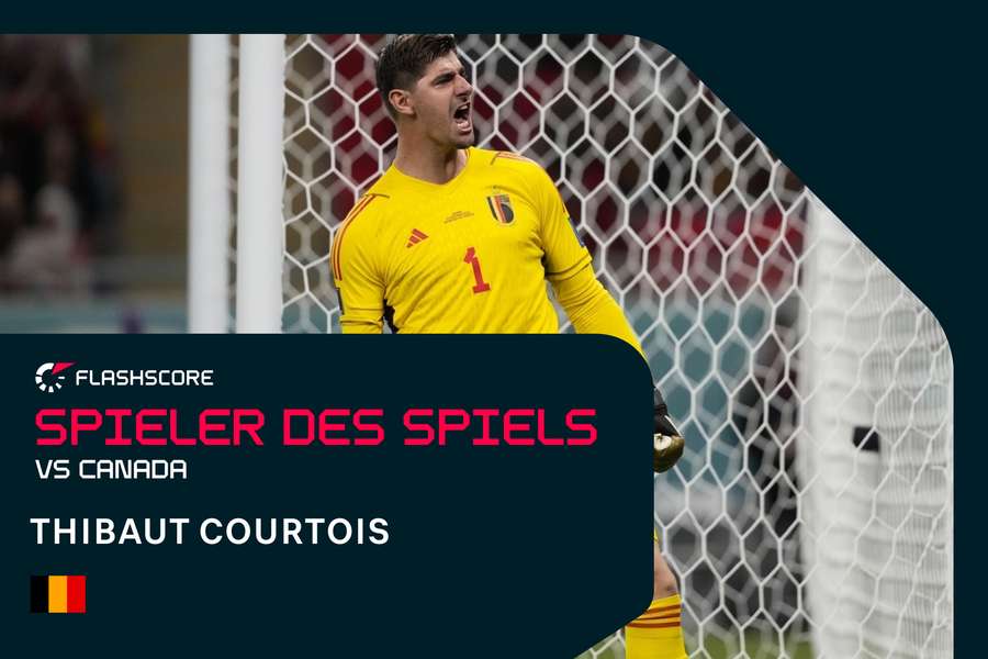 Thibaut Courtois war der Spieler des Spiels für schwache Belgier