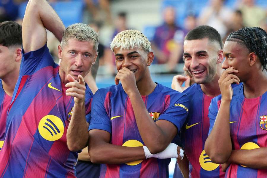 Lewandowski, Lamine Yamal, Ferran y Balde