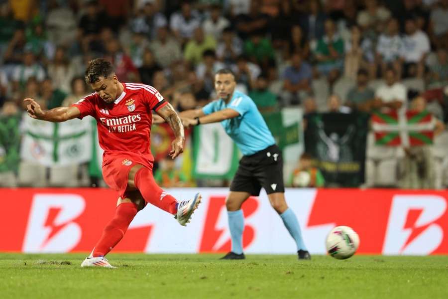 Marcos Leonardo marcó su último gol con el Benfica contra el Moreirense