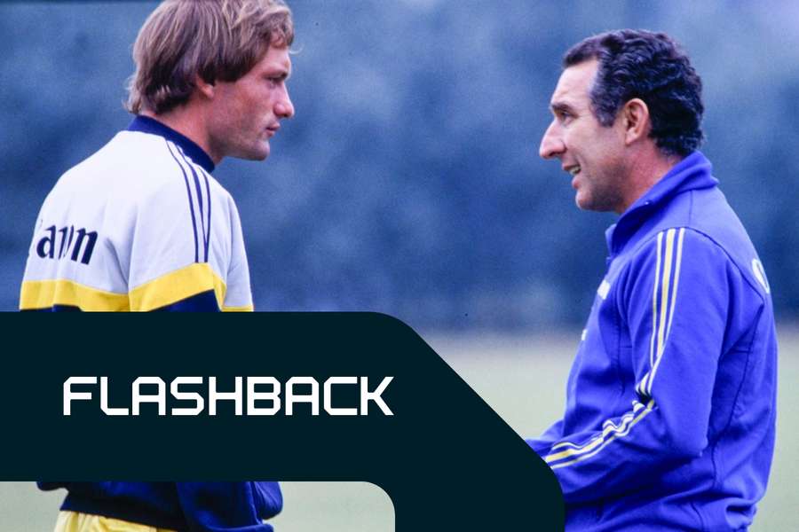 Due degli eroi dello storico scudetto del Verona: Preben Elkjaer e Osvaldo Bagnoli