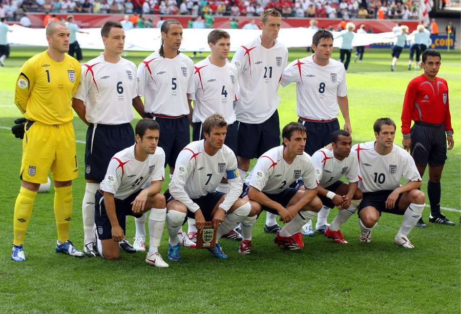 The England team during the 2006 World Cup
