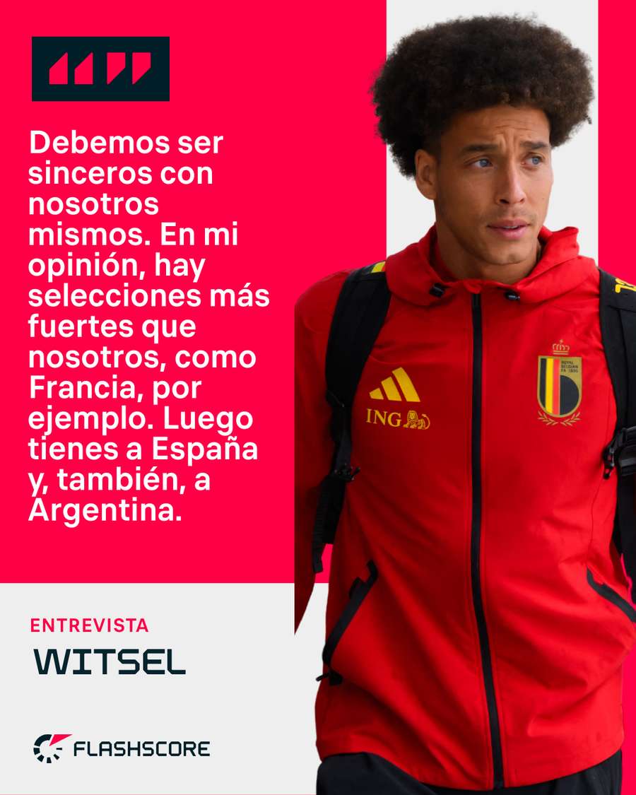 Witsel habla con Flashscore Witsel habla con Flashscore